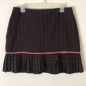 Brown and Pink Pleated Skirt